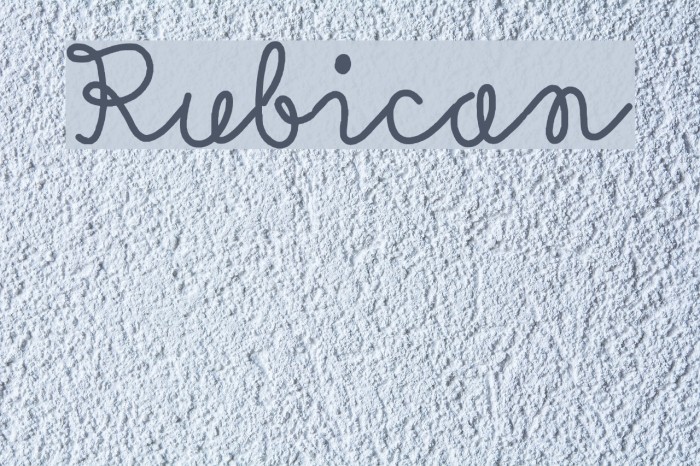 Rubican Font examples