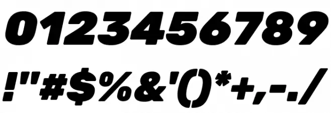 Rubik Black Italic Font OTHER CHARS