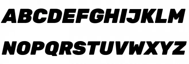 Rubik Black Italic Font UPPERCASE