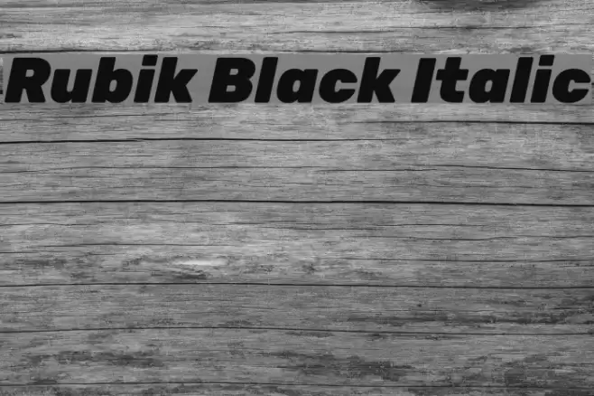 Rubik Black Italic Font examples