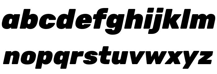 Rubik Black Italic Font LOWERCASE