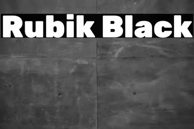 Rubik Black Font examples