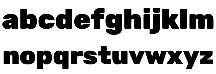 Rubik Black Font LOWERCASE