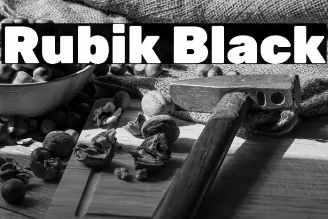 Rubik Black Font examples