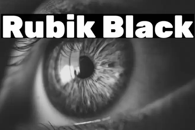 Rubik Black Font examples