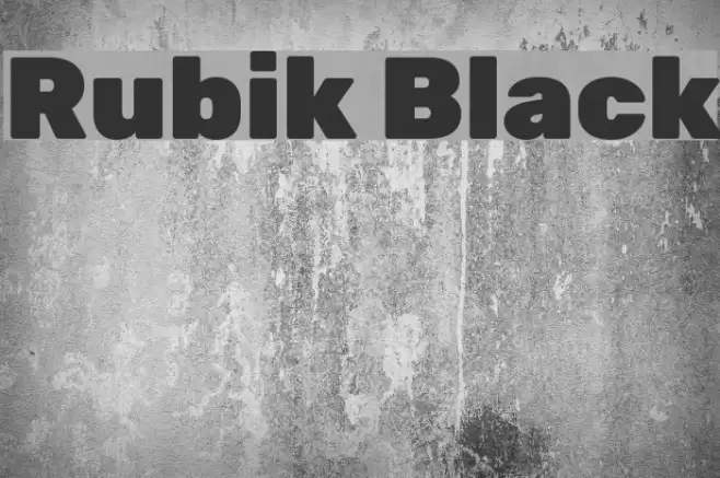 Rubik Black Font examples