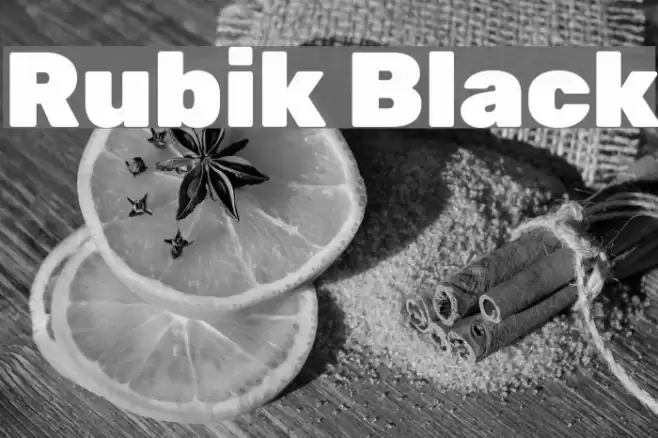 Rubik Black Font examples