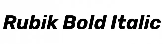 Rubik Bold Italic  Descarca Fonturi Gratis