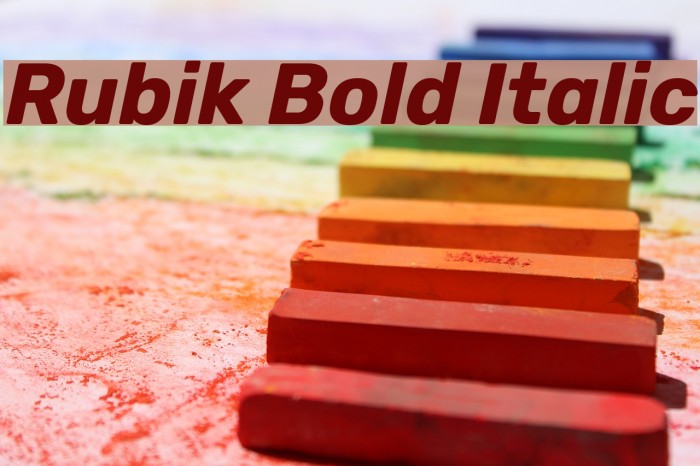 Rubik Bold Italic Font examples