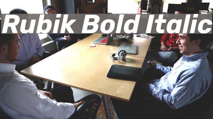 Rubik Bold Italic Font examples