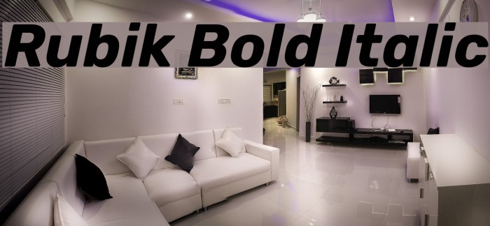 Rubik Bold Italic Font examples