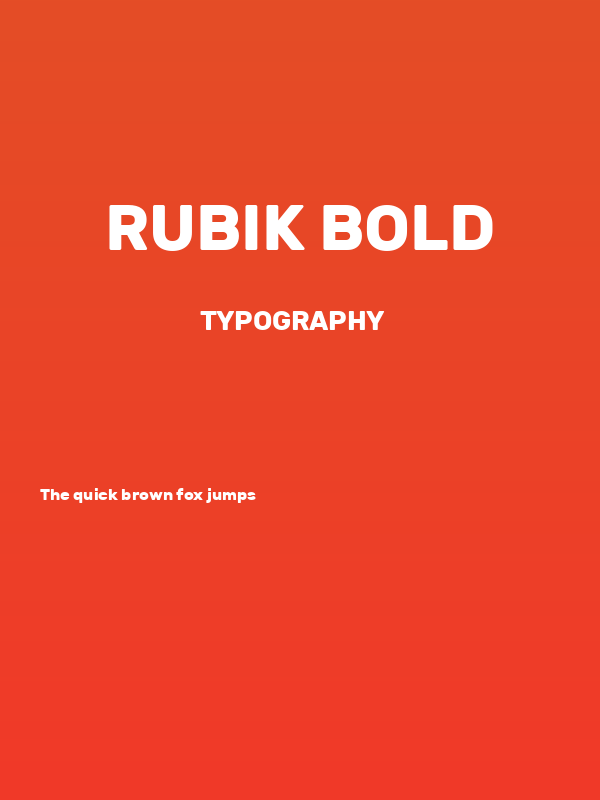 Rubik Bold Poster
