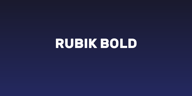Rubik Bold Social Header