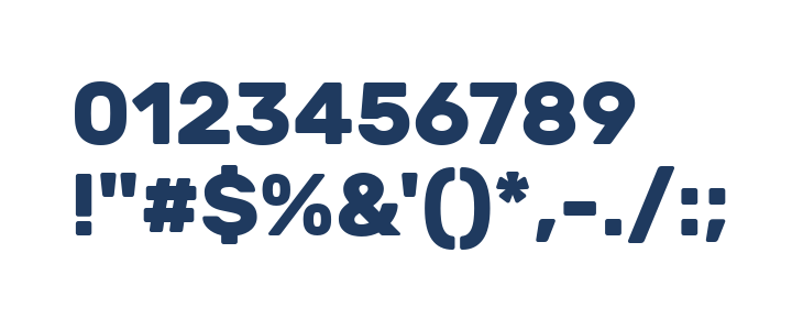 Rubik Bold Other Characters