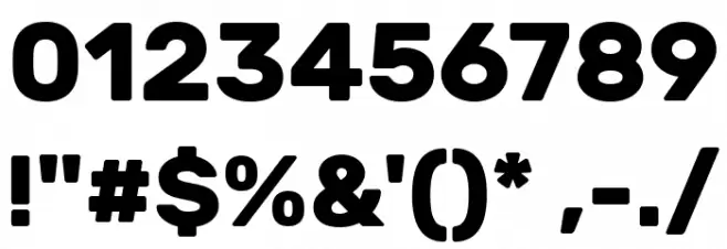Rubik Bold Font OTHER CHARS
