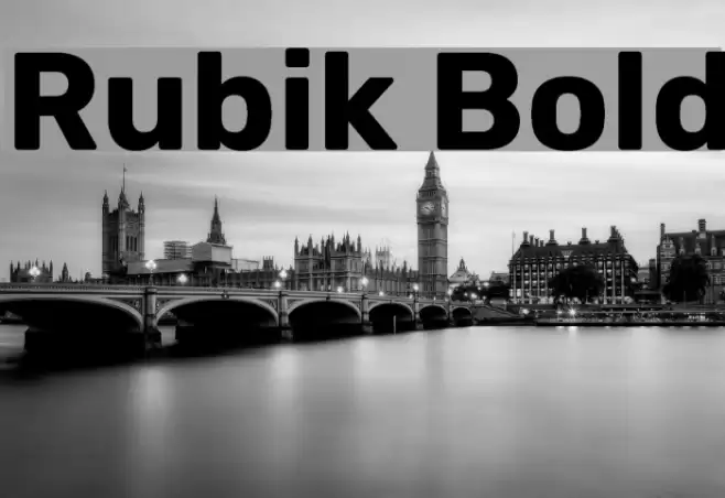 Rubik Bold Font examples