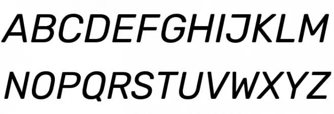 Rubik Italic 字体 大写