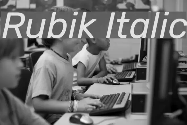 Rubik Italic Font examples