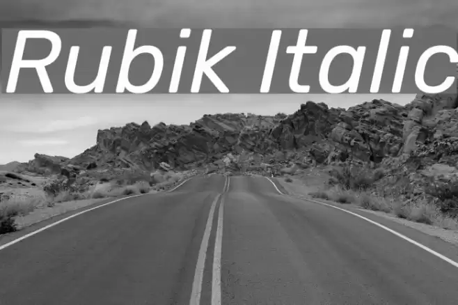 Rubik Italic Font examples