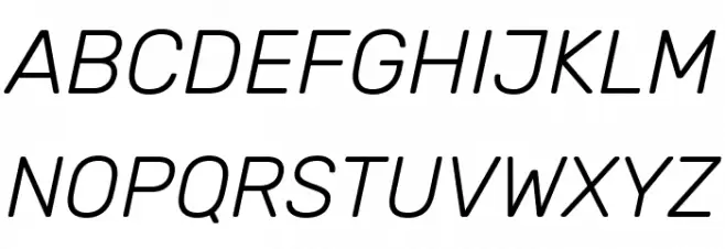 Rubik Light Italic 字体 大写