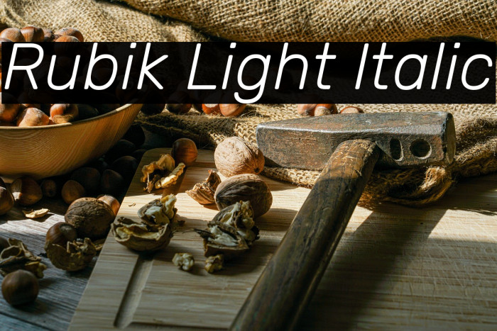 Rubik Light Italic Example 1