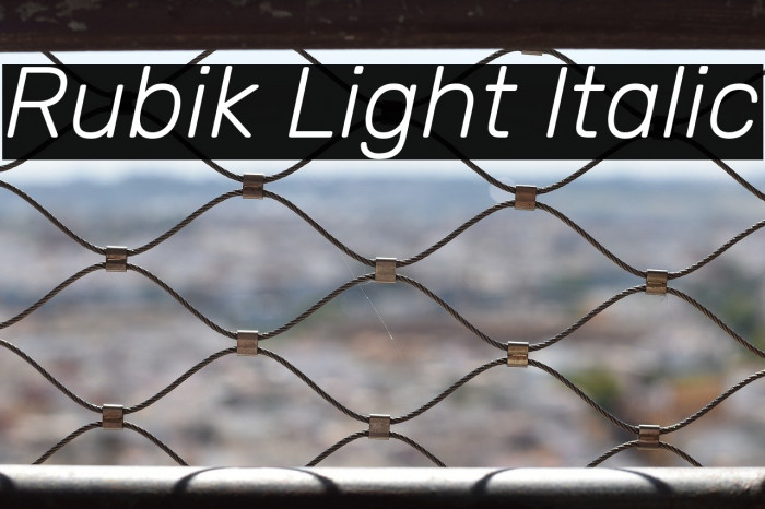 Rubik Light Italic Example 1