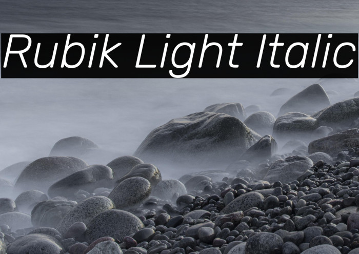 Rubik Light Italic Example 3
