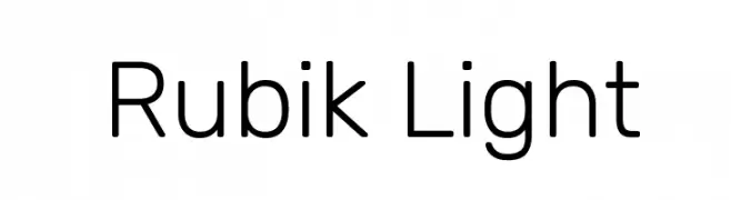 Rubik Light  Frei Schriftart Herunterladen
