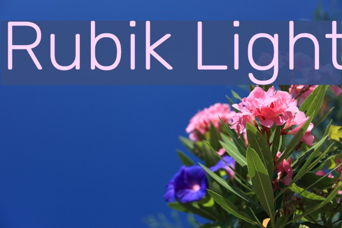 Rubik Light Font examples