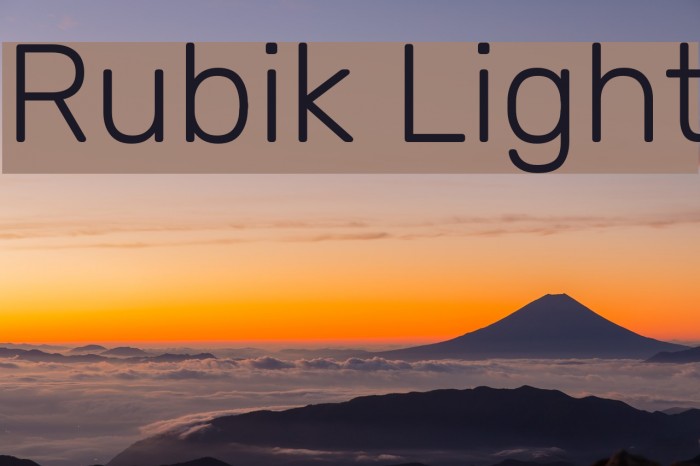 Rubik Light Font examples
