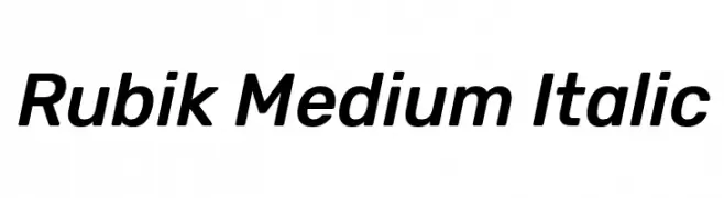 Rubik Medium Italic 