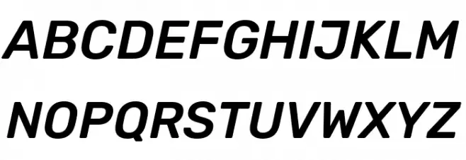 Rubik Medium Italic Polices MAJUSCULES