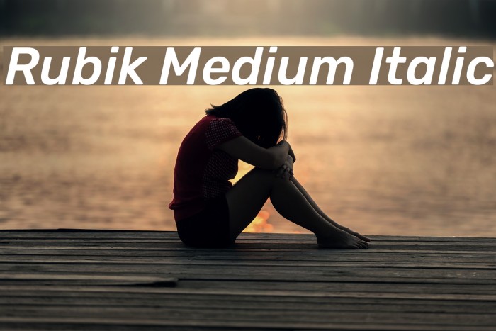 Rubik Medium Italic Font examples