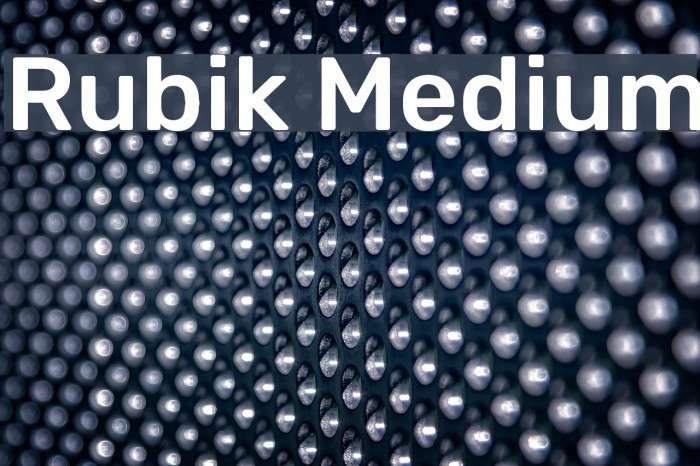 Rubik Medium Font examples