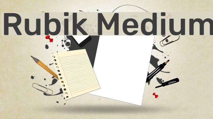 Rubik Medium Font examples