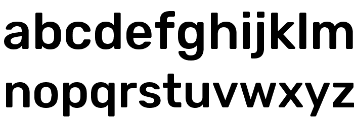 Rubik Medium Font LOWERCASE