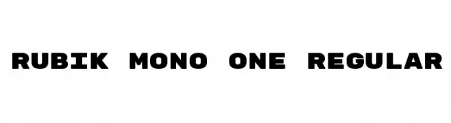 Rubik Mono One Regular  フリーフォントのダウンロード
