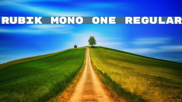 Rubik Mono One Regular Font examples