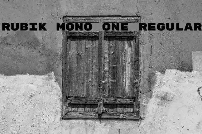 Rubik Mono One Regular Font examples