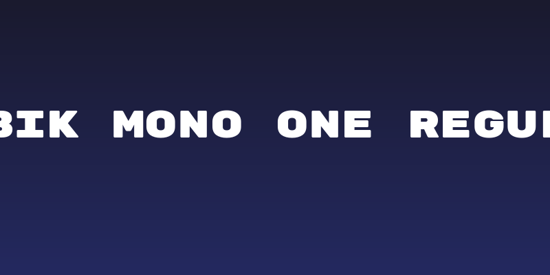 Rubik Mono One Regular Social Header
