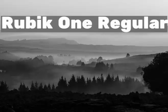 Rubik One Regular Font examples