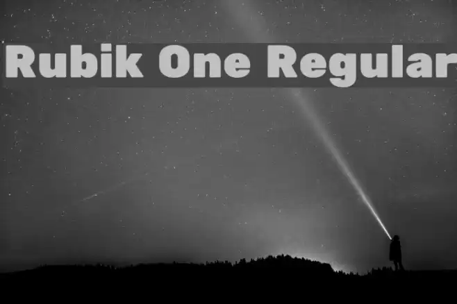 Rubik One Regular Font examples