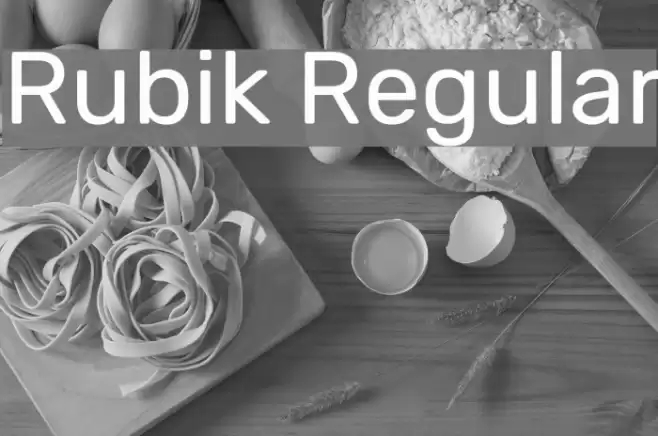 Rubik Regular Font examples
