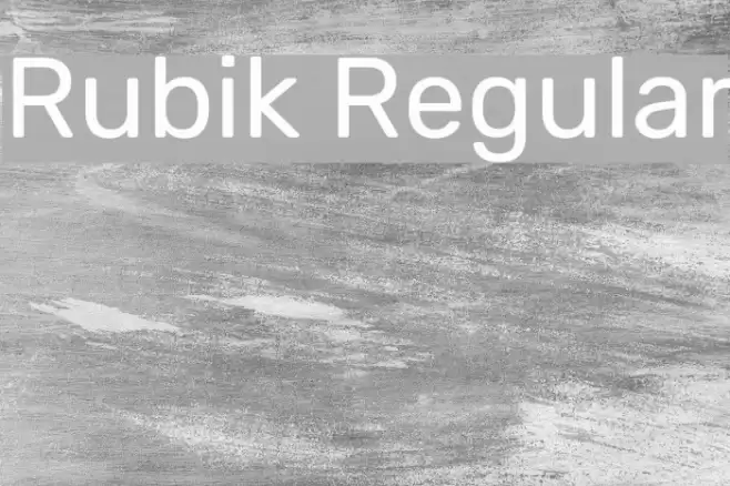Rubik Regular Font examples