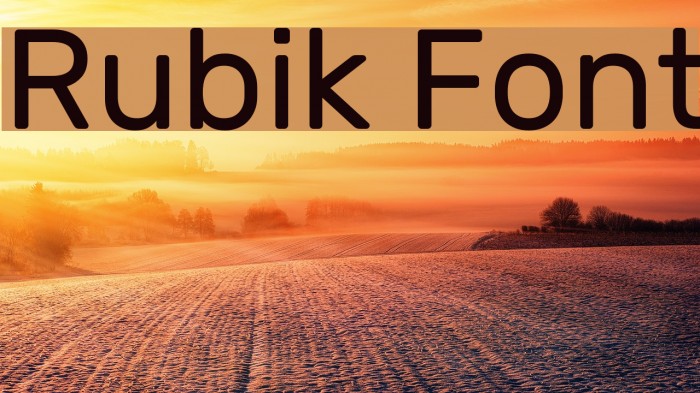 Rubik Font examples