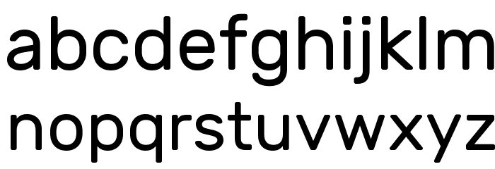 Rubik Font LOWERCASE