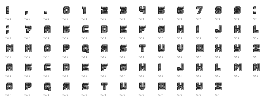 Rubles 3D Regular Character Map