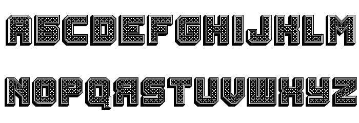 Rubles 3D Regular Font LOWERCASE