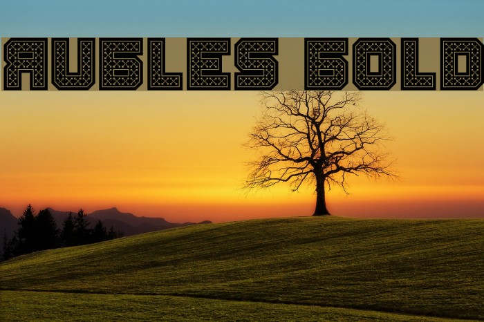 Rubles Bold Font examples