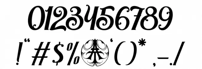 RubraCostaPersonalUseOnly-Regul Font OTHER CHARS